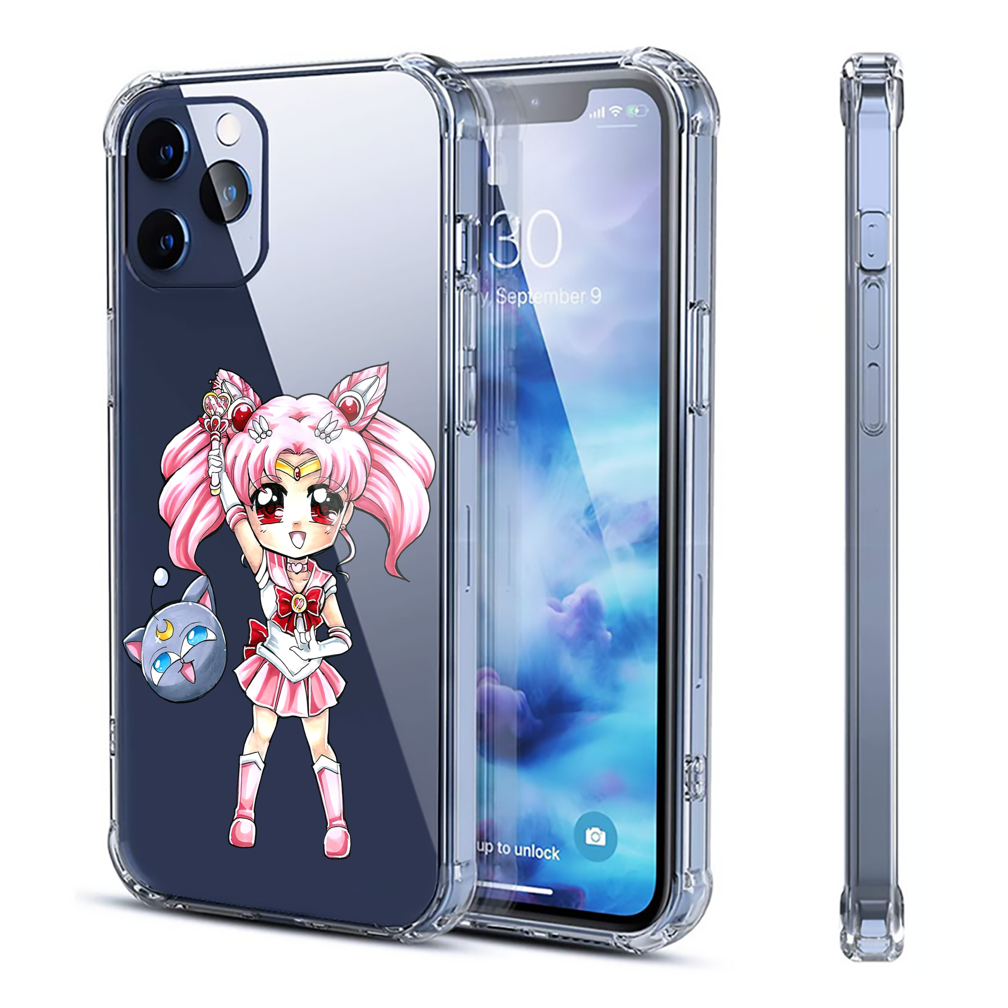 （画像用） 美少女戦士セーラームーン ちびうさ Sailor Moon Chibiusa Tsukino Usagi Small Lady Serenity 【iPhone 12シリーズ対応】透明スマホケース（クリアソフトケース）